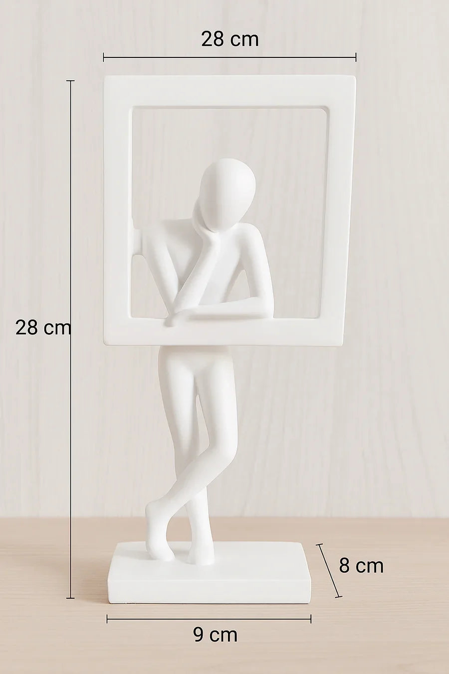 Elegant White Resin Abstract Table Decor Sculpture