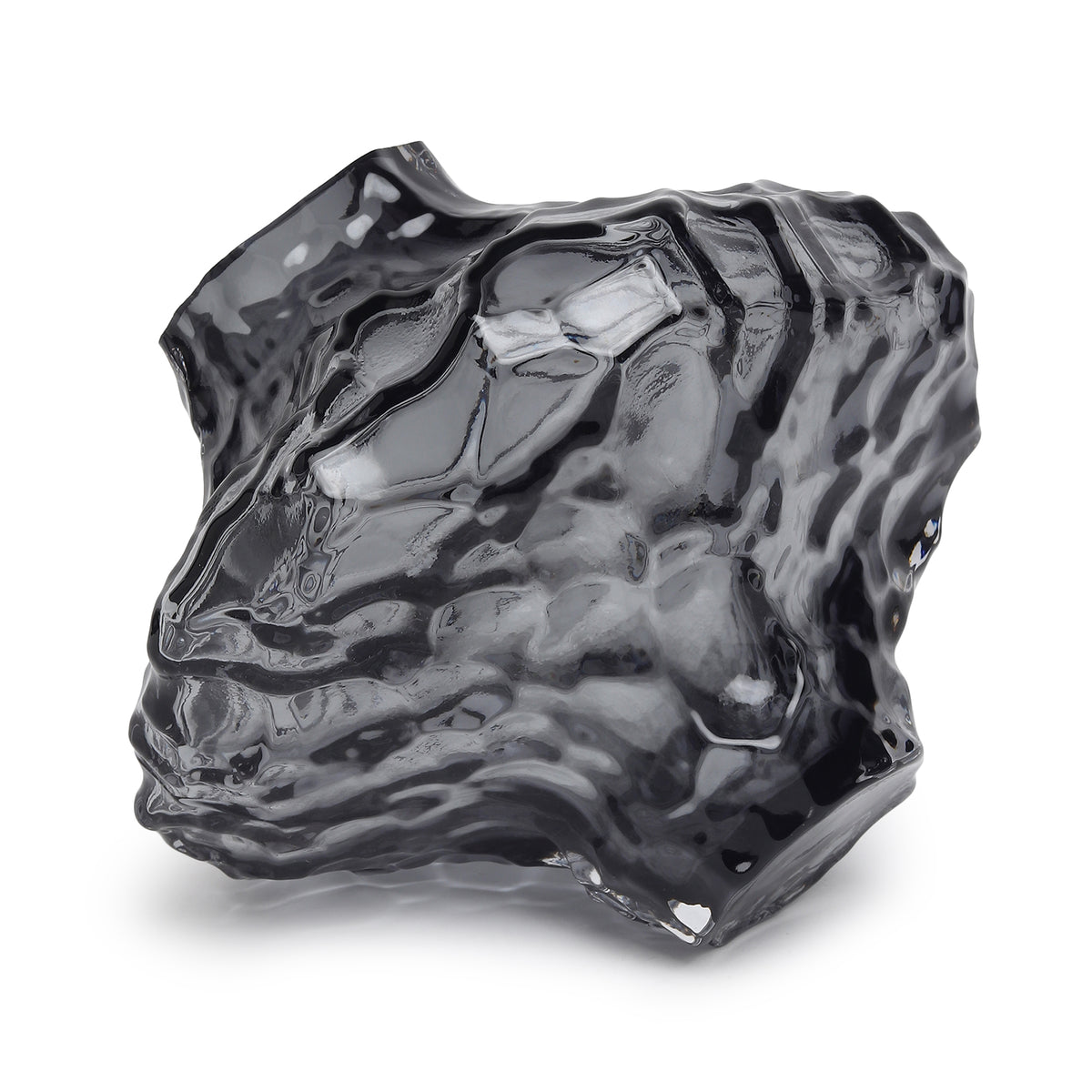 Magma Rise Black Crystal Vase — Large