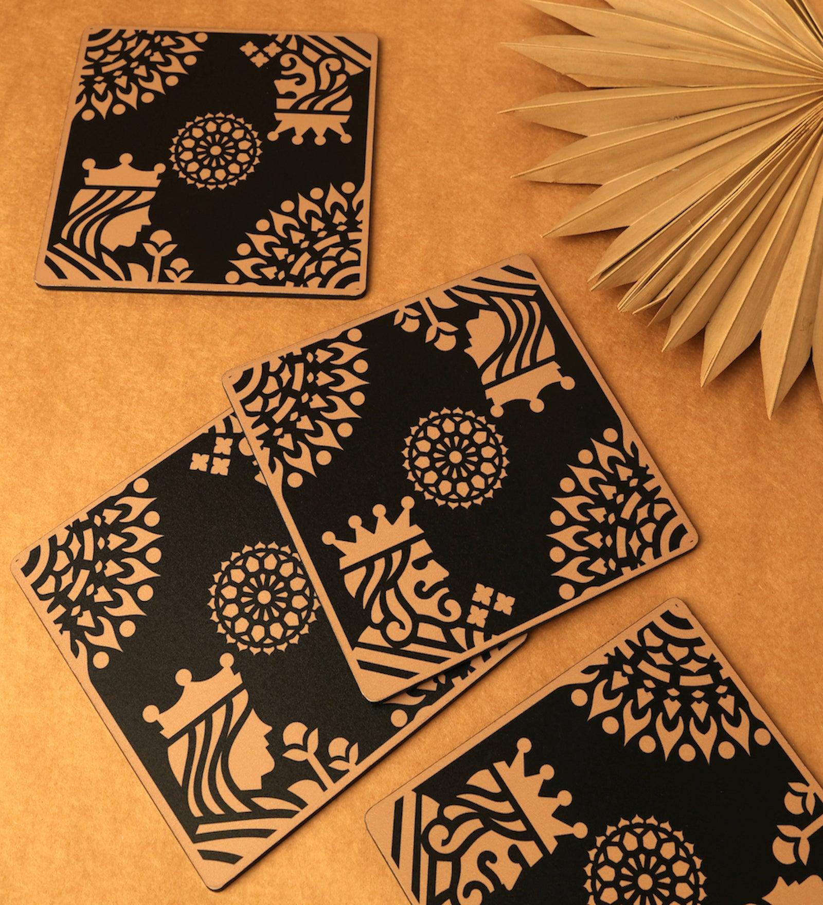 Gold King Queen Big Trivet (Set of 4)