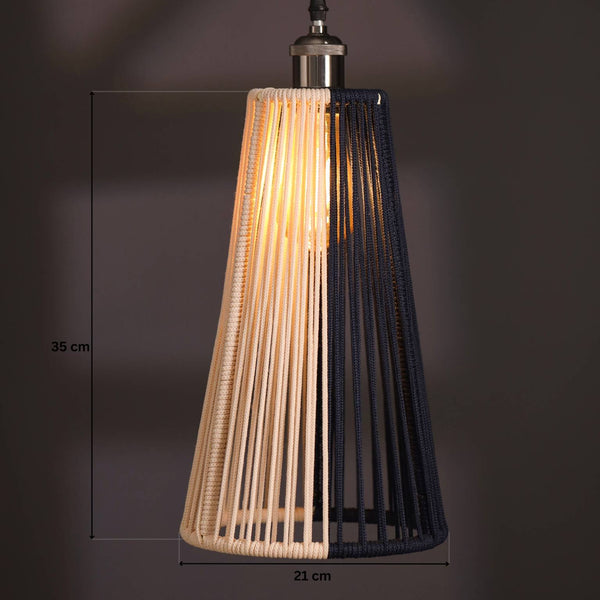 Nevy Whisper Persian Blue And Natural Pendent Lamp