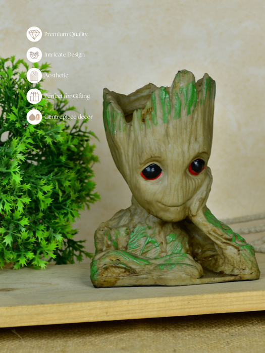 Groot Figurine Planter |  Unique Home Decor - Artisan Craft & Functional Design