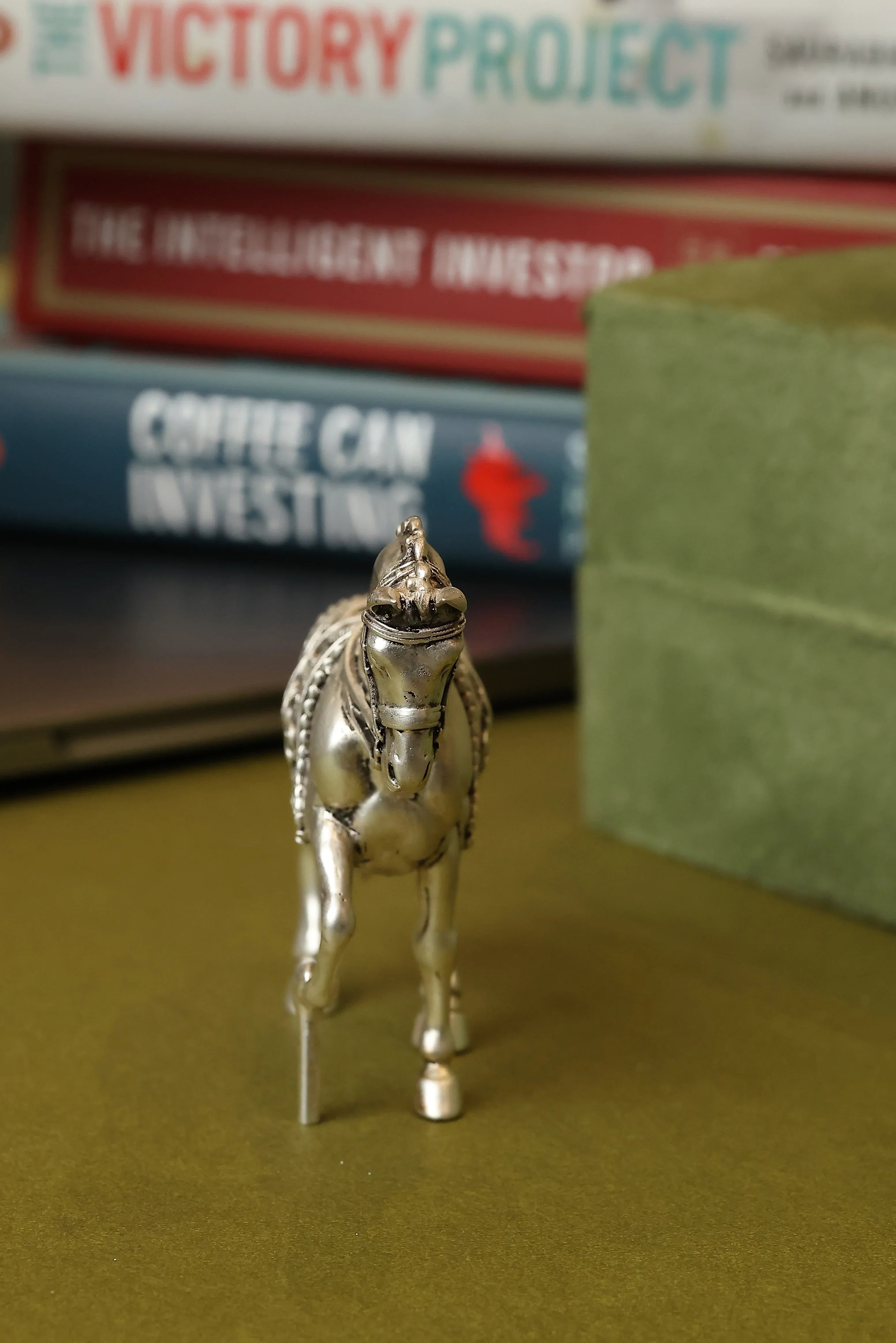 Silver Plated Brass Royal Horse Card Holder