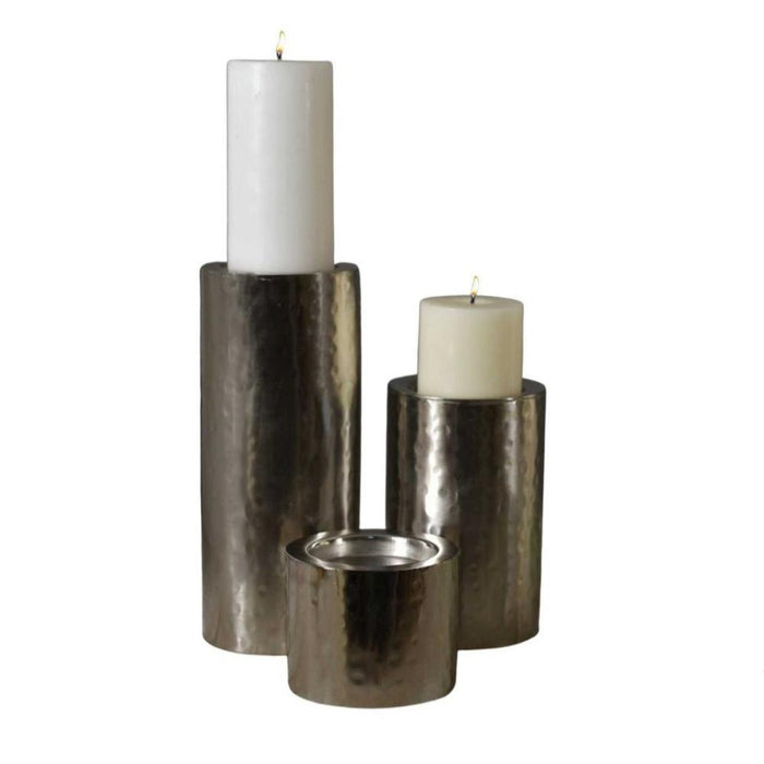 Pillar Candle Holder Set of 3 (11 inches, 7 inches and 3 inches)