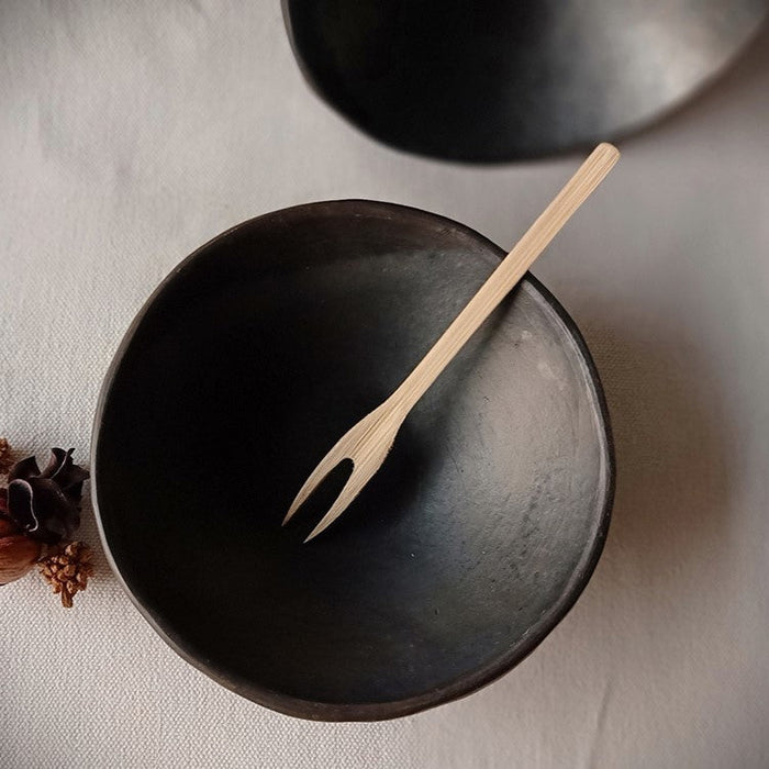 Buy Bowl - Longpi Black Pottery Soup Bowl by Terracotta By Sachii on IKIRU online store
