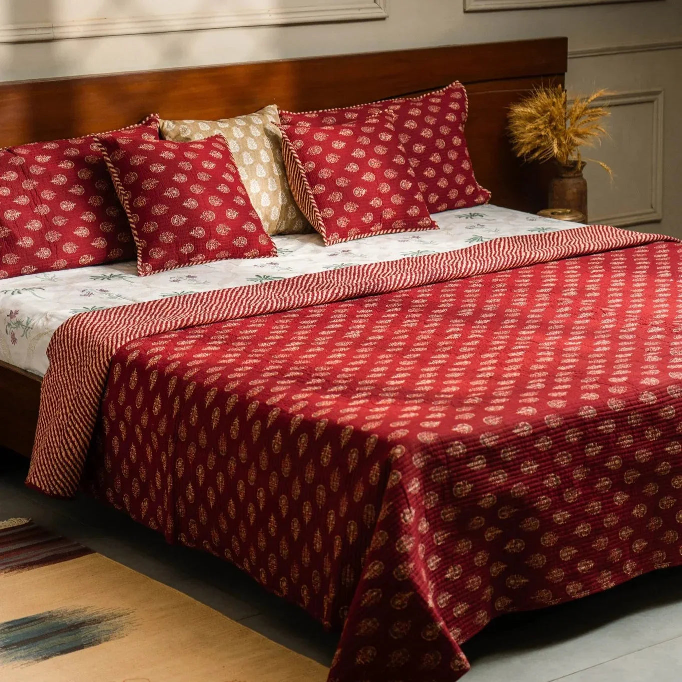 Surkh Baagh Dual Side Bedcover