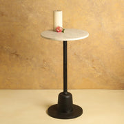 Draco Marble Top Side Table For Living Room | Tea Table | End Table