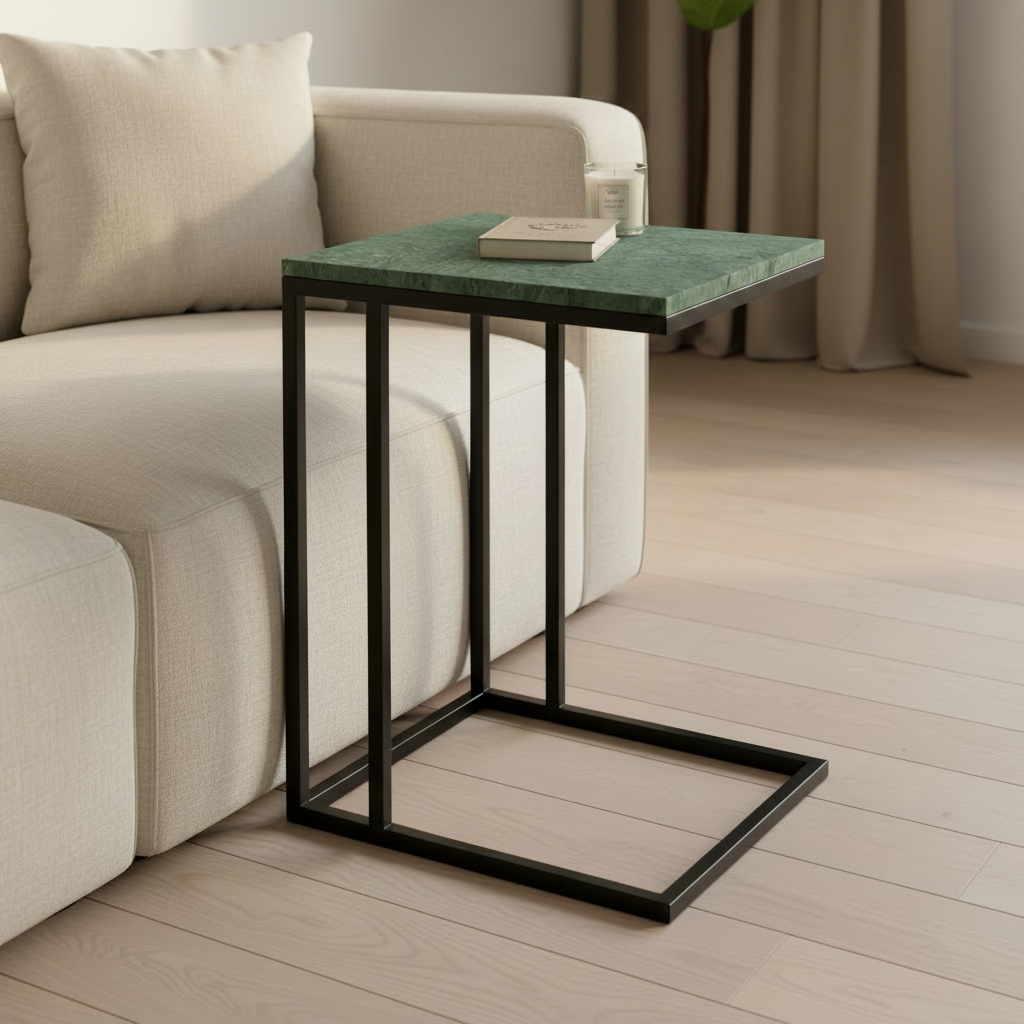 Marble C Side Table | Small Table for Living Room | Sofa Side Table | End Table