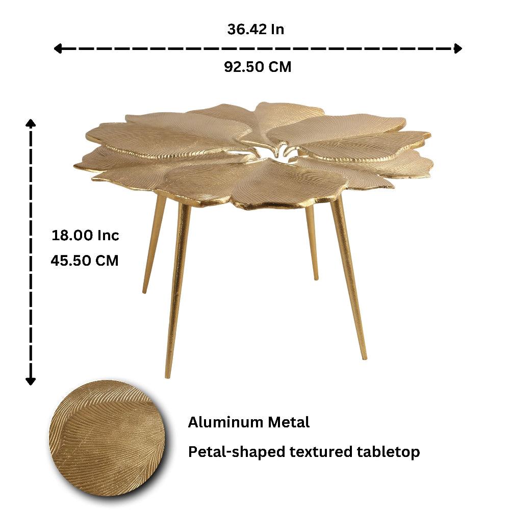 Petals Metal Coffee Table | Designer Center Table for Living Room | Decorative Tea Table