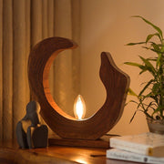 Moon Table Lamp | Wooden Stand Light| Night Lamp For Bedroom