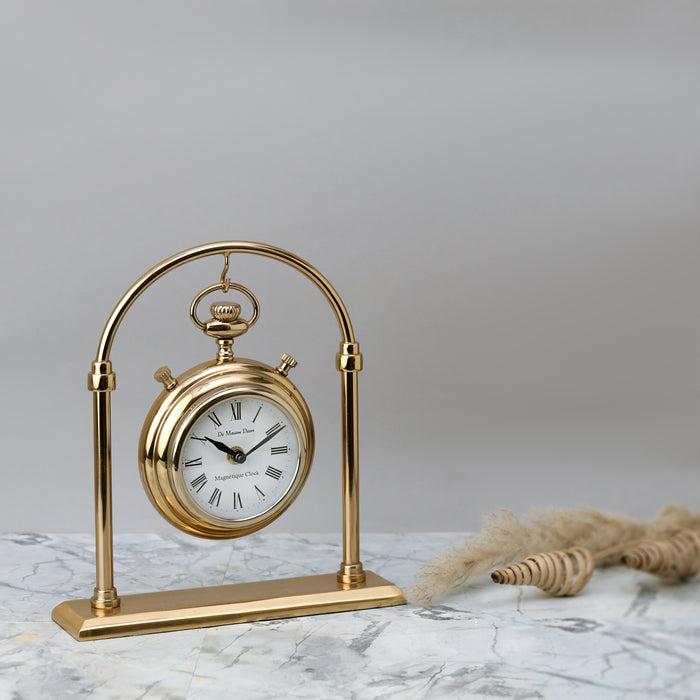 Archway Timepiece Gold Table Clock