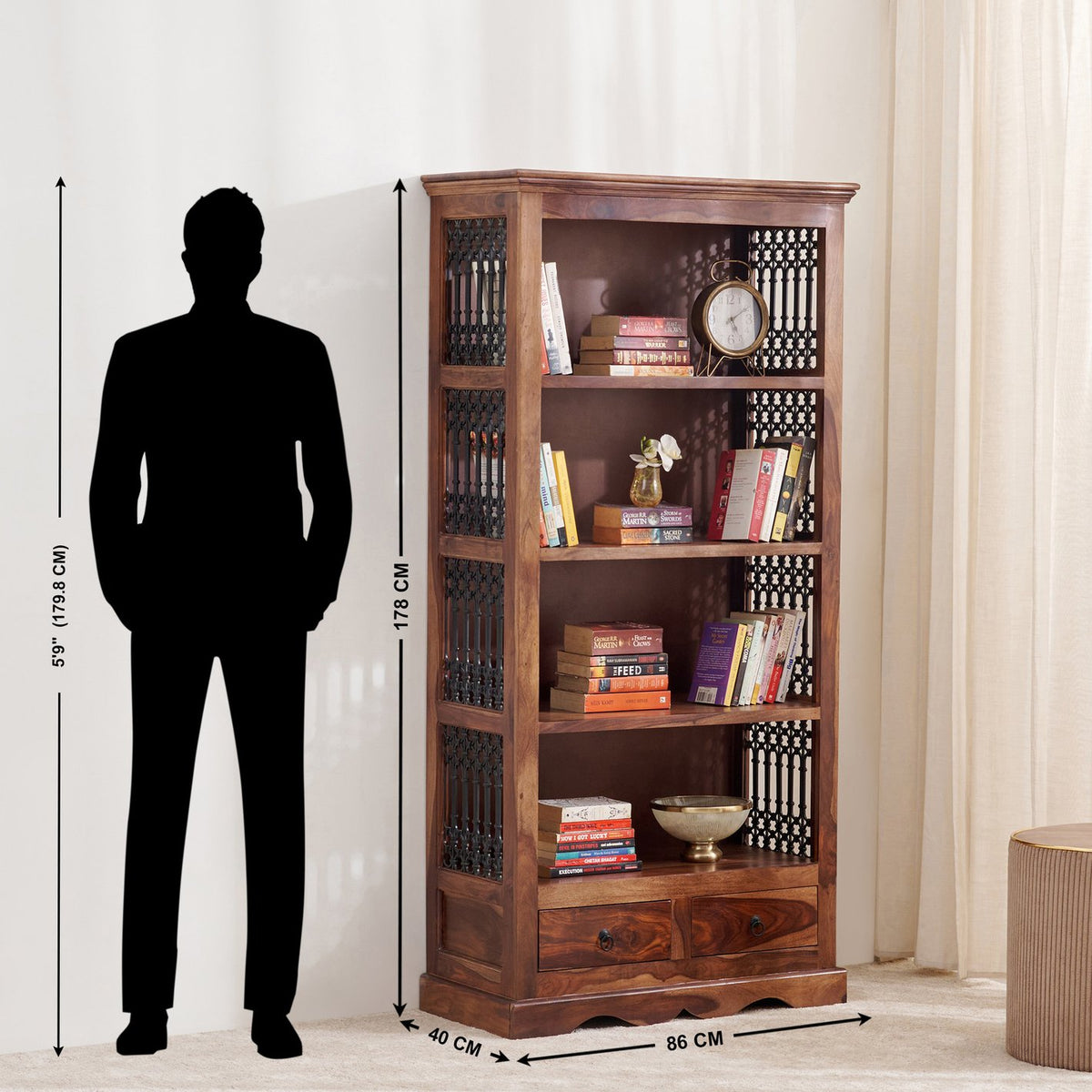 Earth Bookshelf | Sheesham Wood