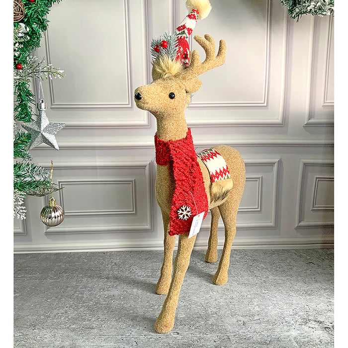 18Inches Christmas Themed Brown Deer For Christmas Decoration And Décor