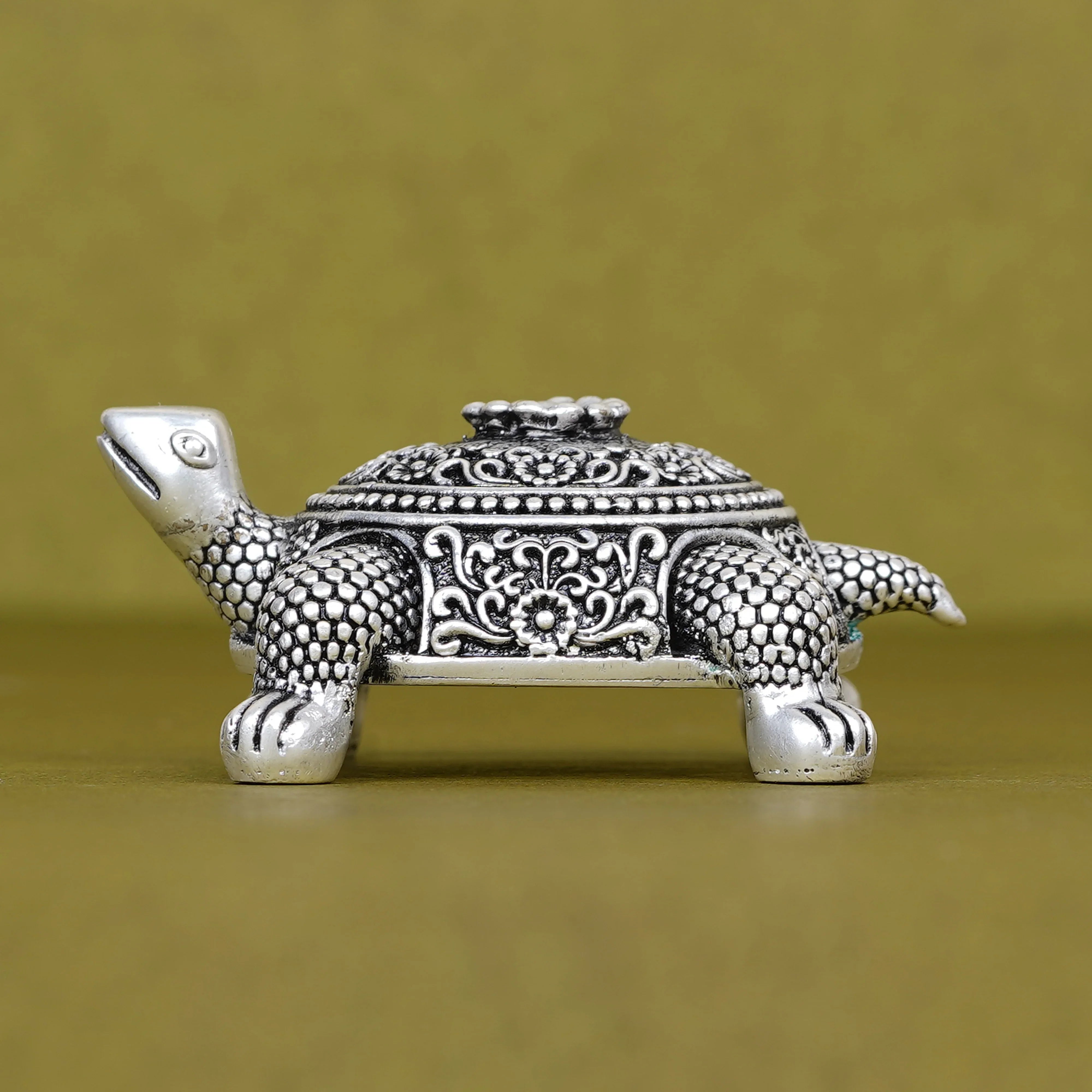 Silver Plated Brass Tortoise Paperweight