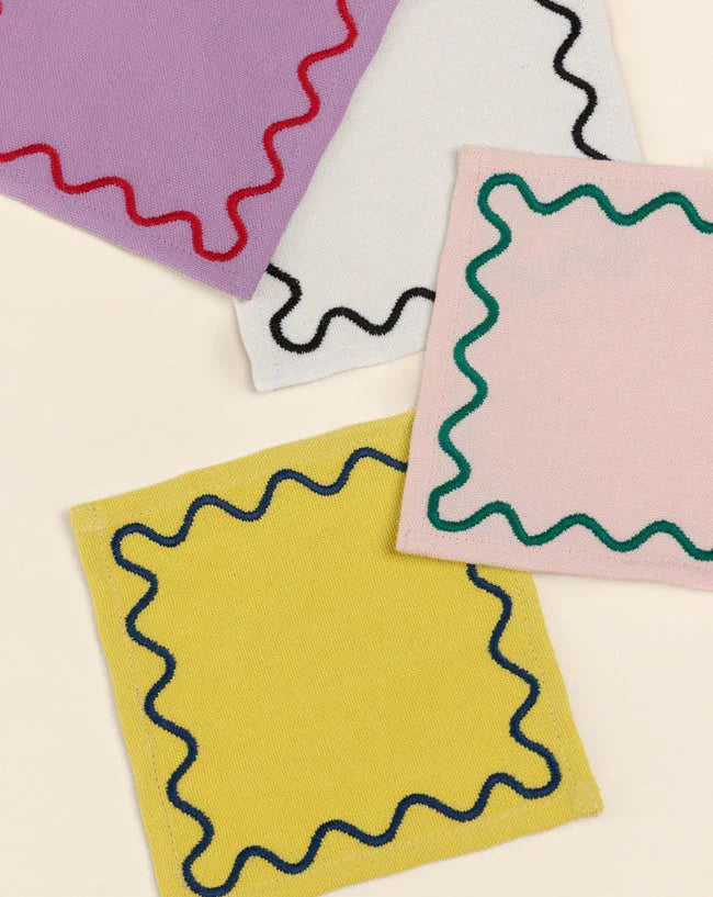 Embroidered Cocktail Napkins - Set of 4