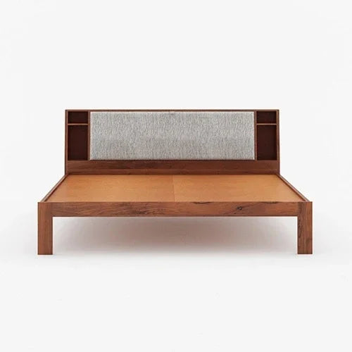 Penny Wooden King Bed with Functional Headboard | Acacia Wood