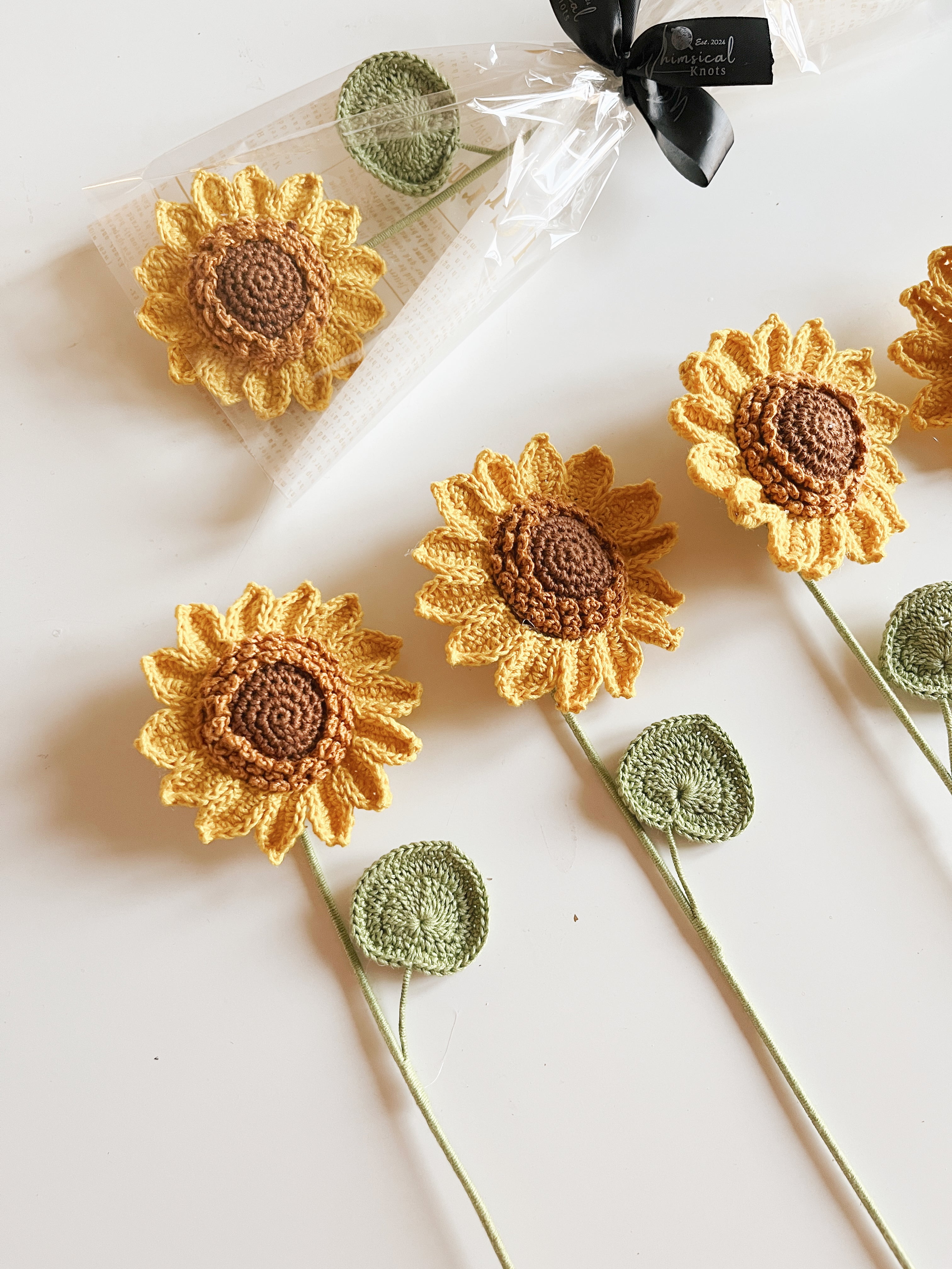 Crochet Mini Sunflower - Mustard