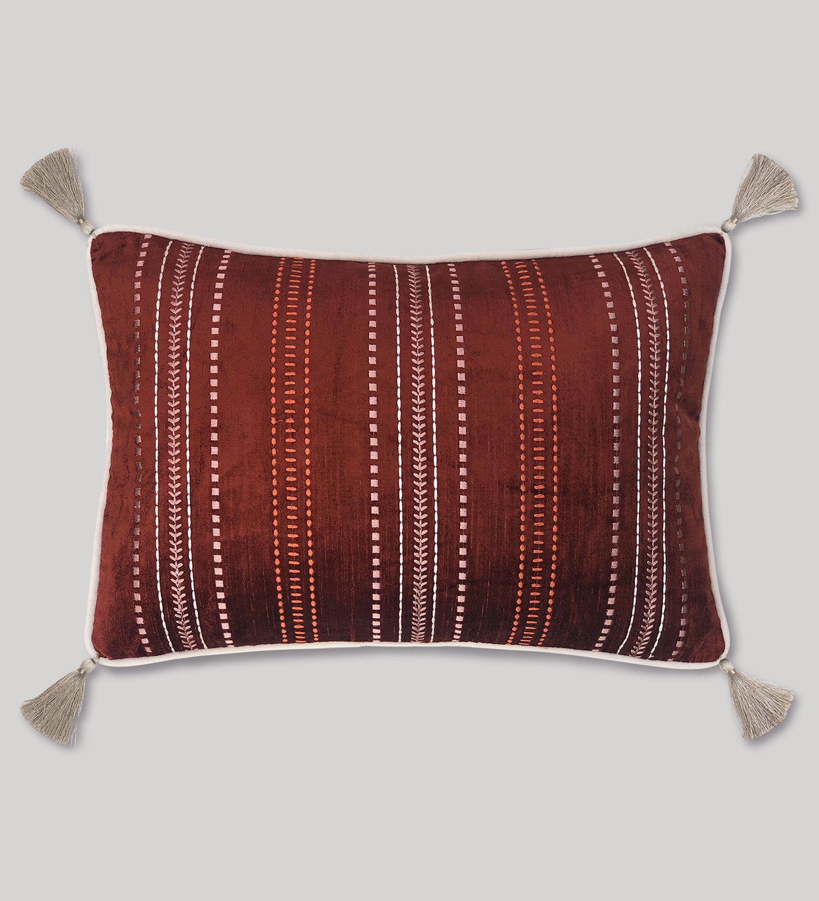 Joy Stitches Embroidery Slim (Lumbar) Cushion Cover 14 x 20