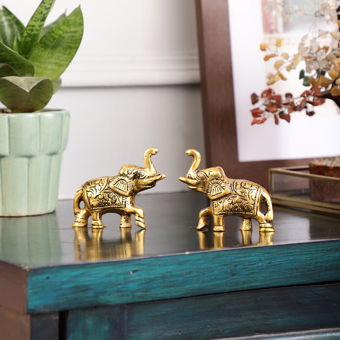 Small Elephant Pair Showpiece | Set of 2