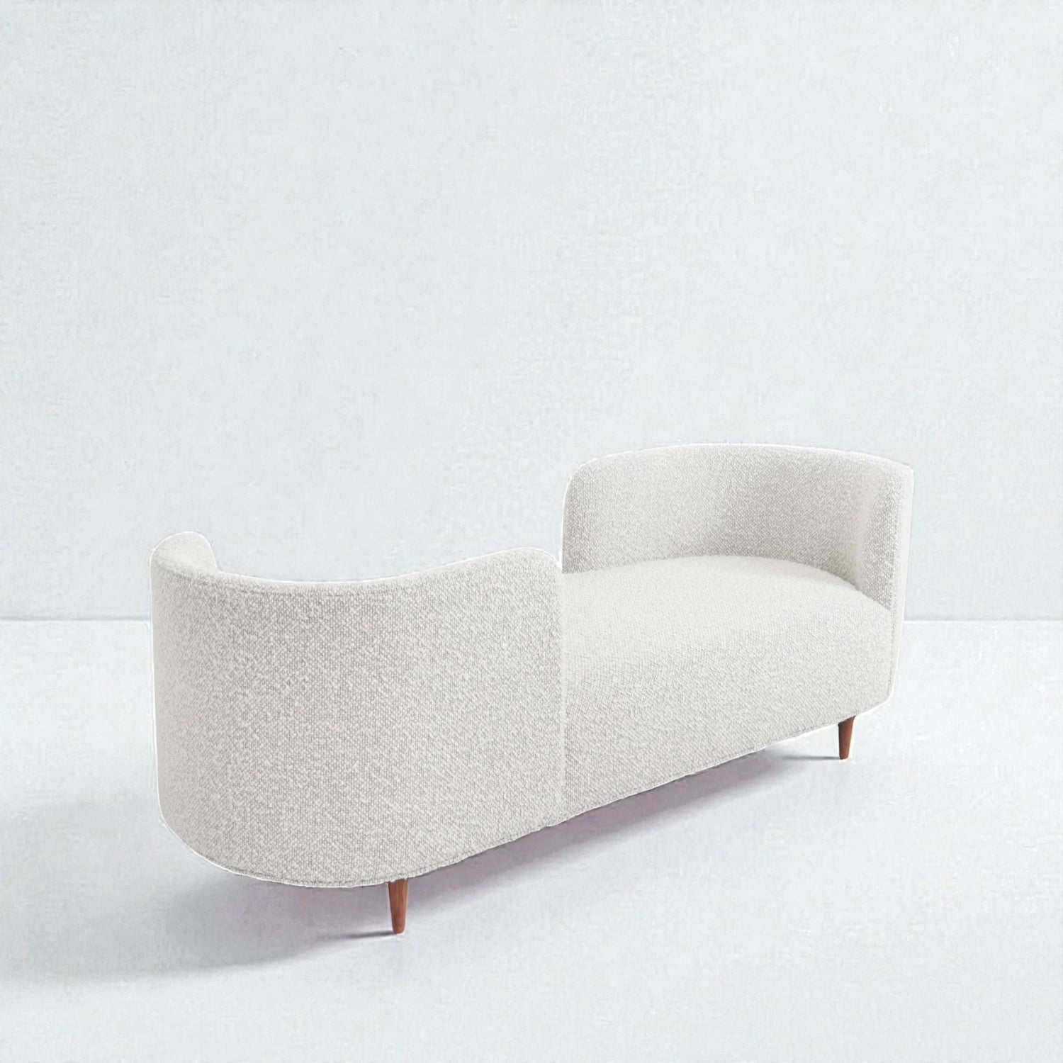 Corvane Solid Teak Wood & Fabric Upholstery Daybed/Chaise