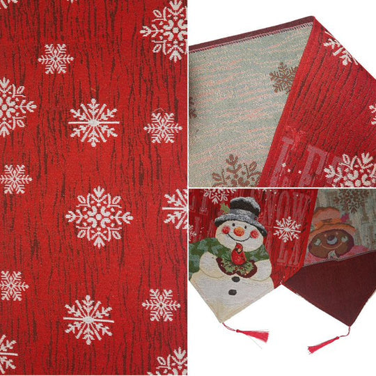 Snowman Table Runner Dining Table Decoration | Snowman Rustic Christmas Table Runners