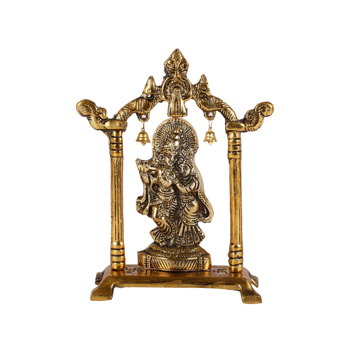 Radha Krishna Metal Statue