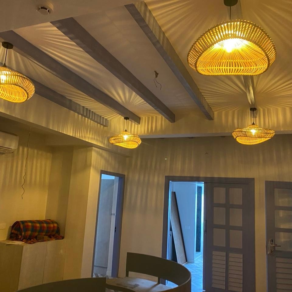 Alokik Handwoven Rattan Pendant Lamp | Sculptural Ambient Ceiling Light Lamp