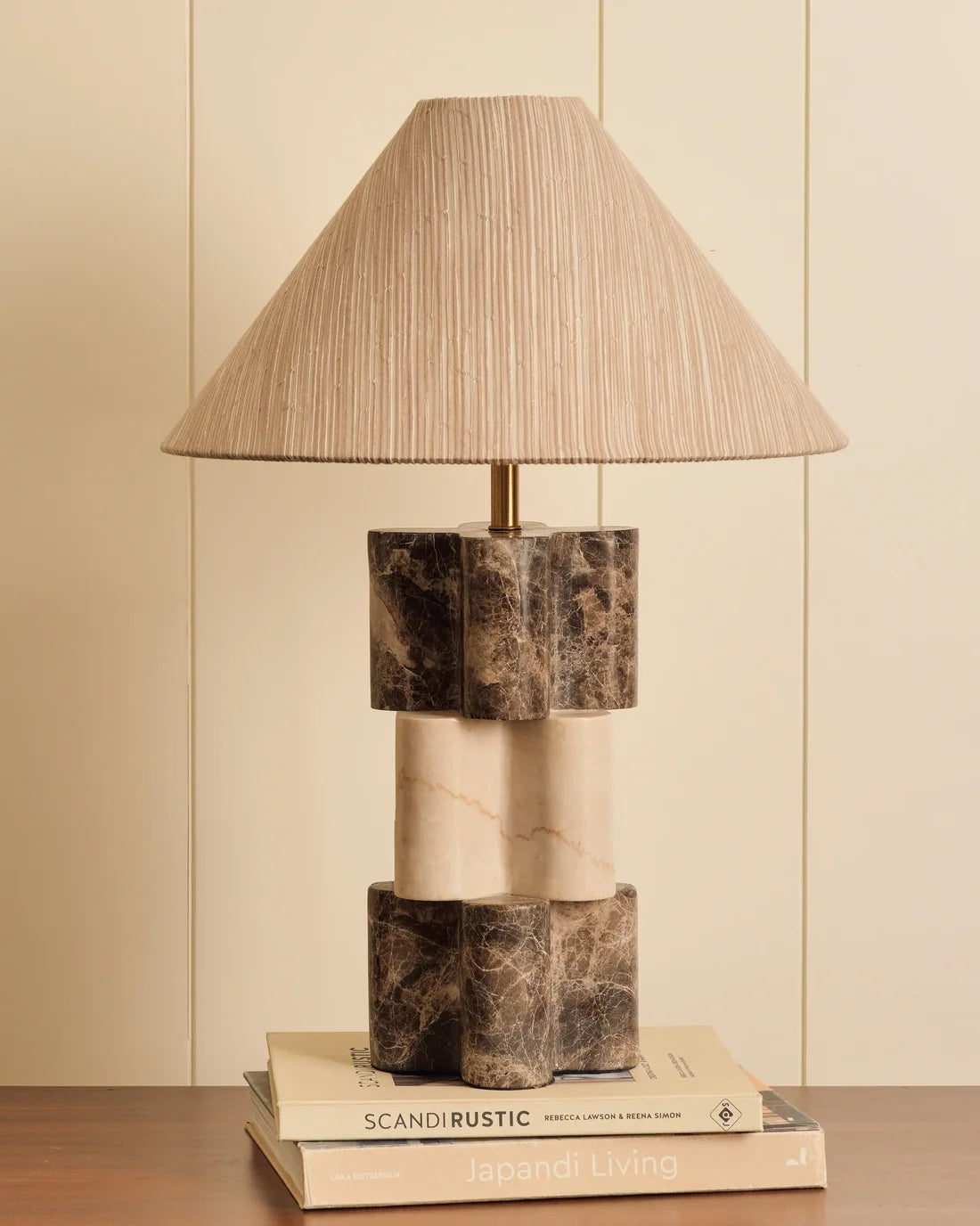 Soho - Brown Emprador / Bottocino & Linen lampshade | Table Lamp