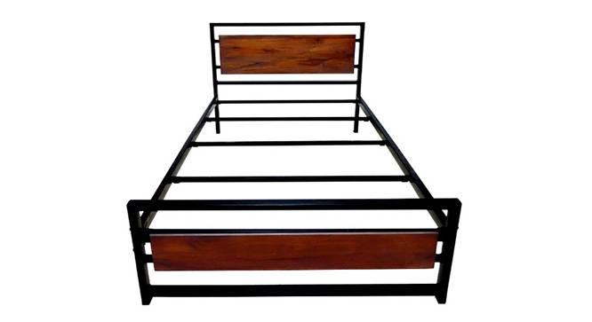 Pixel Wooden King Bed | Metal + Acacia Wood