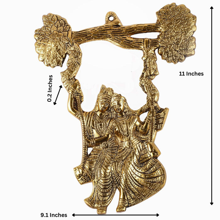 Radha Krishna Metal Swing Wall Hanging