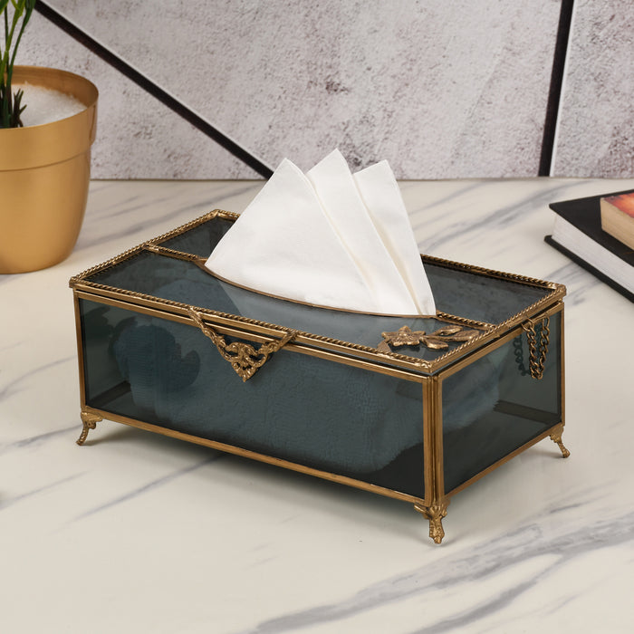 Night's charm Tissue Box with Brass