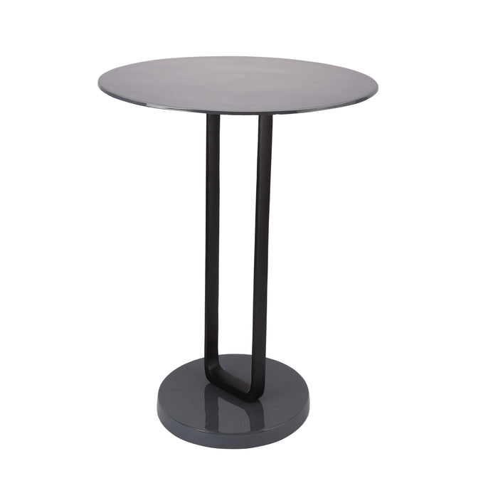 Irwin's Table by De Maison Decor Black Top & Base with Stand