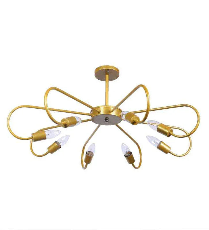 Antique Gold Iron Chandelier | E27 holder | without Bulb | Thelia