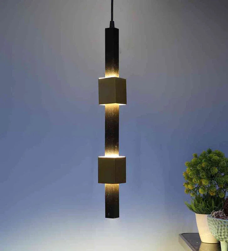 Black and Gold Iron Hanging Light | Inbuilt LED | Lumnix