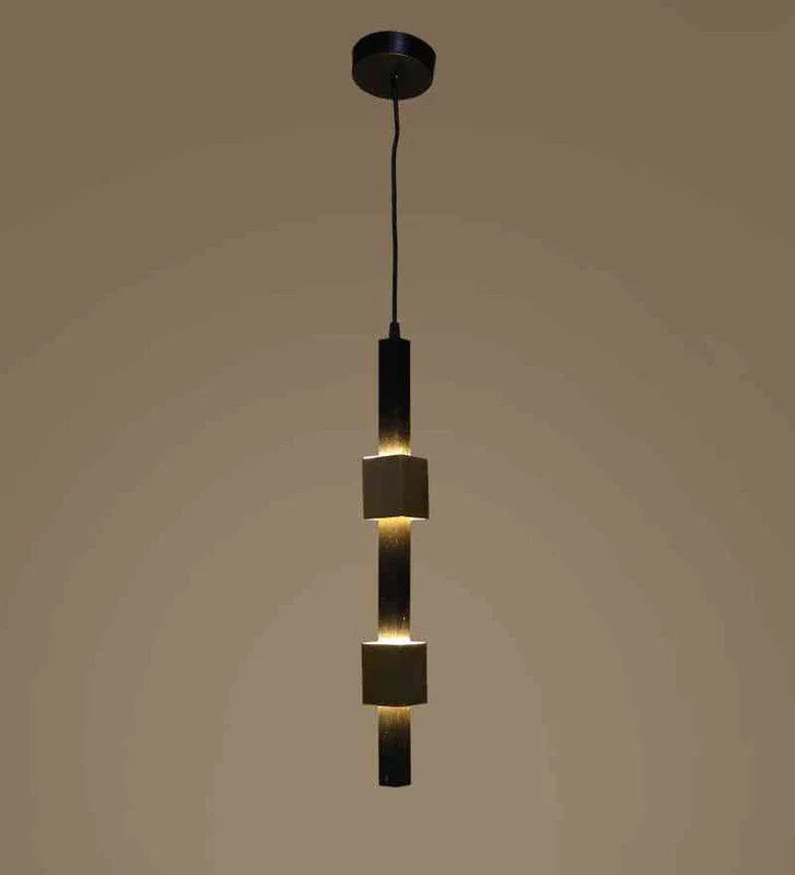 Black and Gold Iron Hanging Light | Inbuilt LED | Lumnix