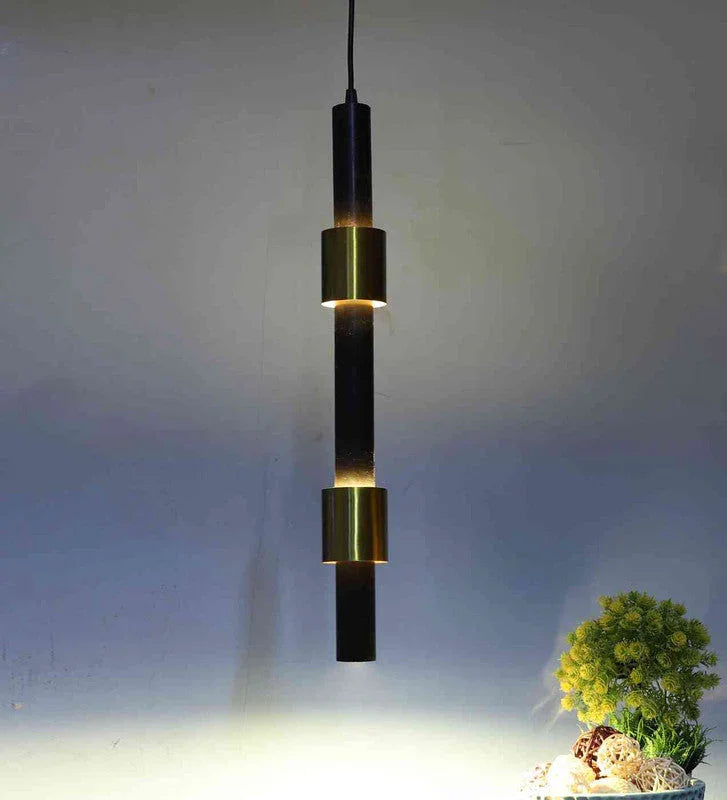 Black and Gold Iron Hanging Light | Inbuilt LED |  Suraya