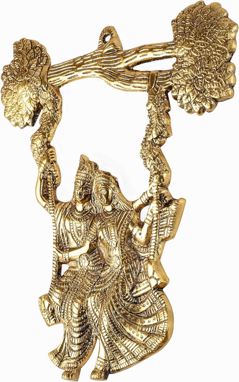 Radha Krishna Metal Swing Wall Hanging