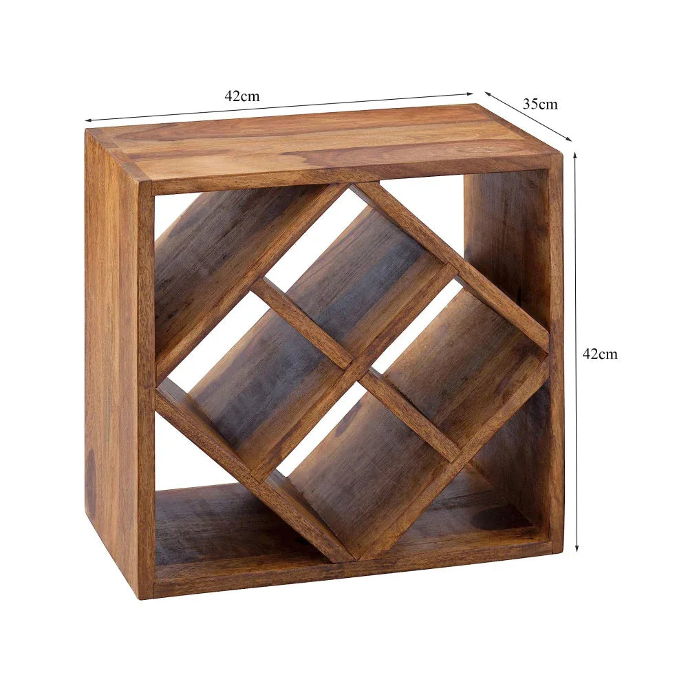 Cubic Wine Rack | Sheesham Wood