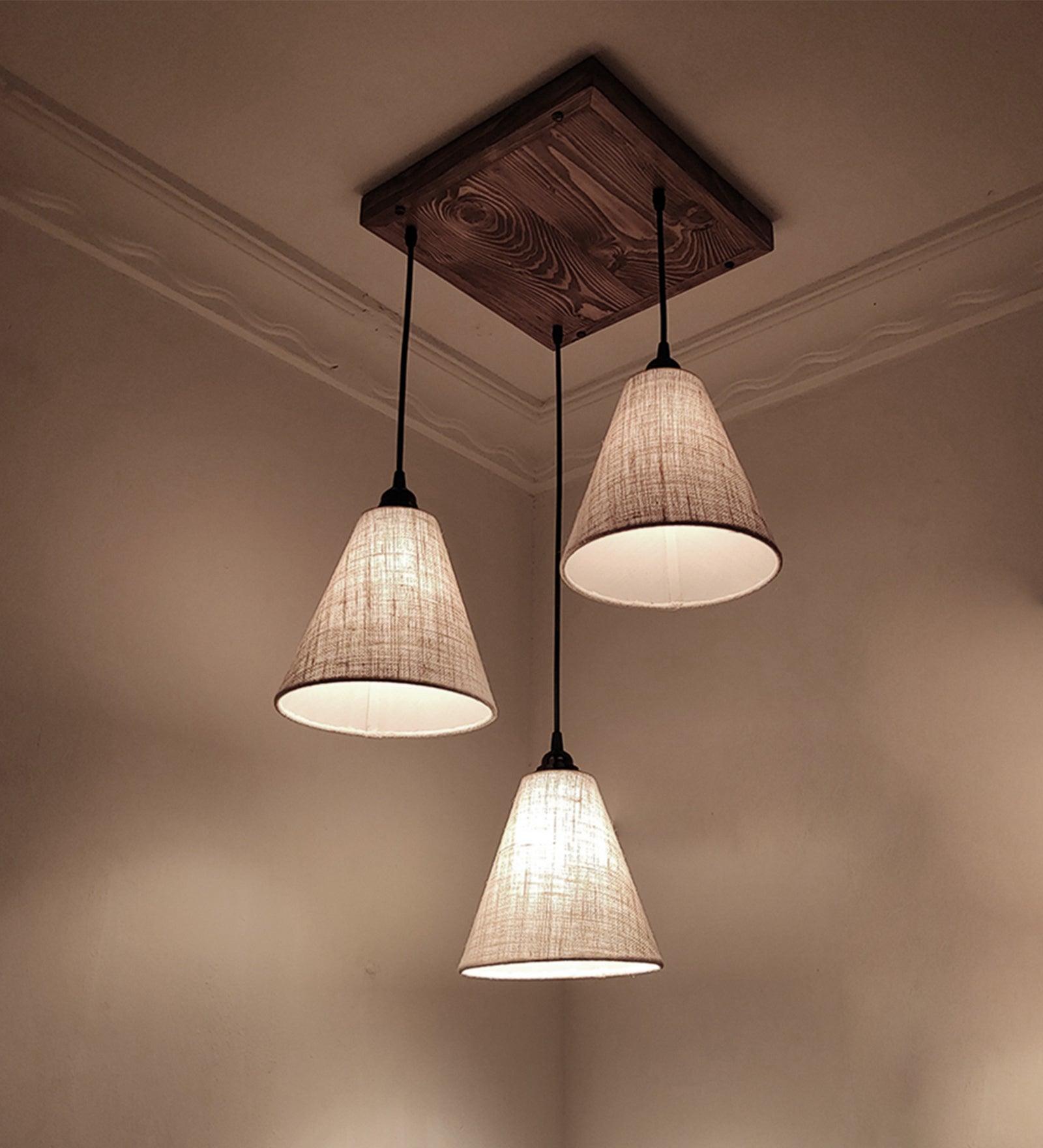 Terzo Beige Cluster Hanging Lamp