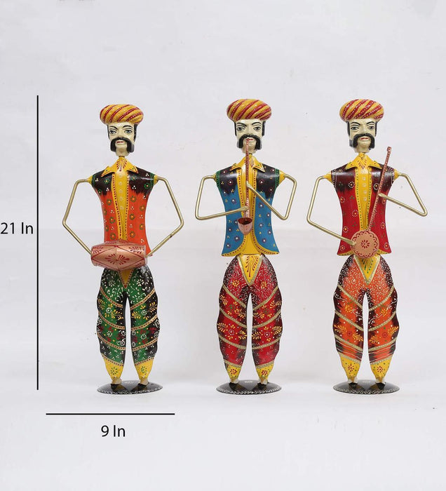 Musician Rajasthani Human Figurine Set of 3 | Office Table Decor Items