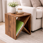 T- Cube Wooden Side Table | Coffee Table For Living Room