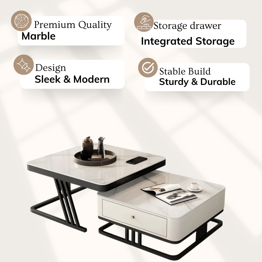 The Coffee Companions With Drawer | Center Table For Living Room