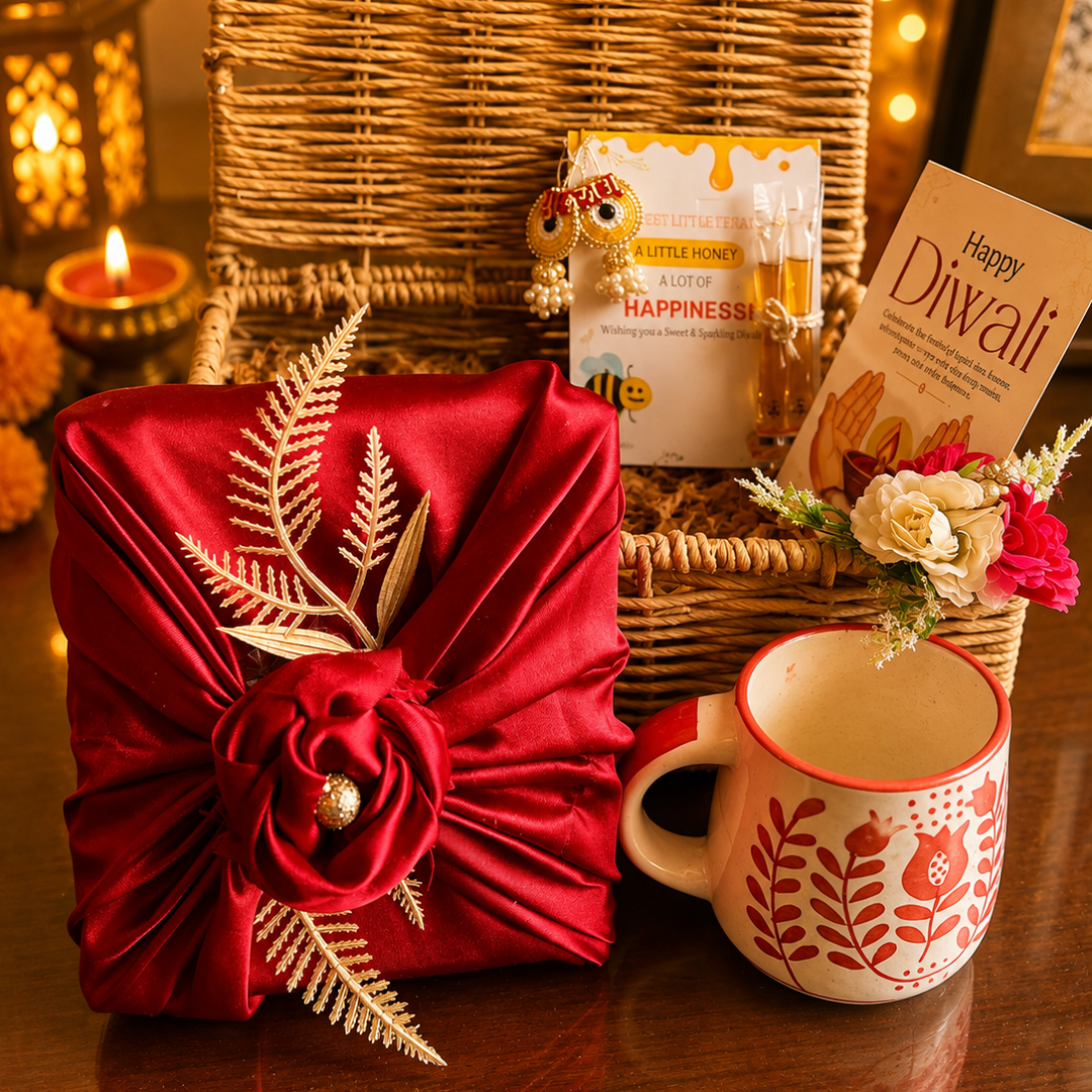 Rustic Ruby Jute Gift Basket