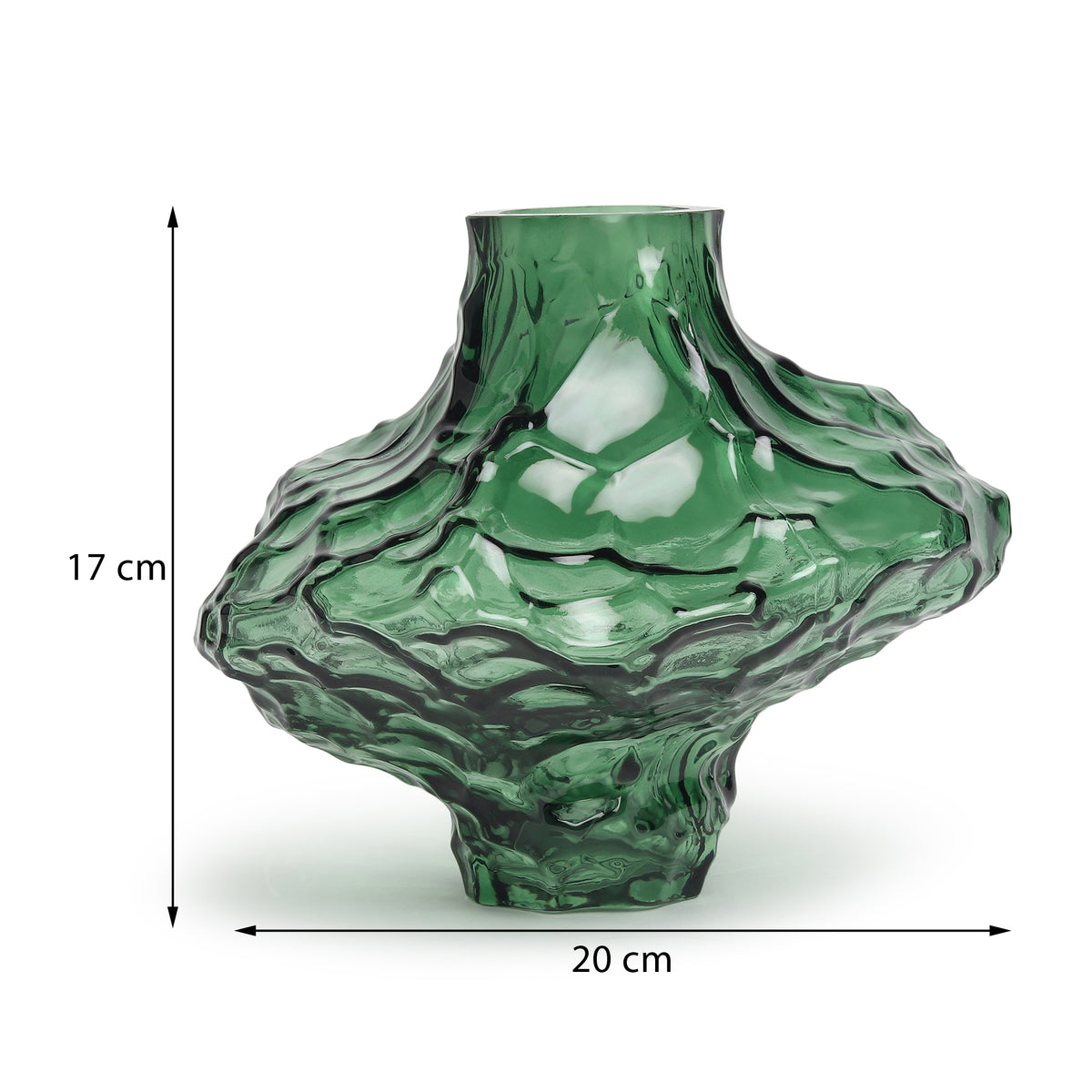 Magma Core Green Crystal Vase