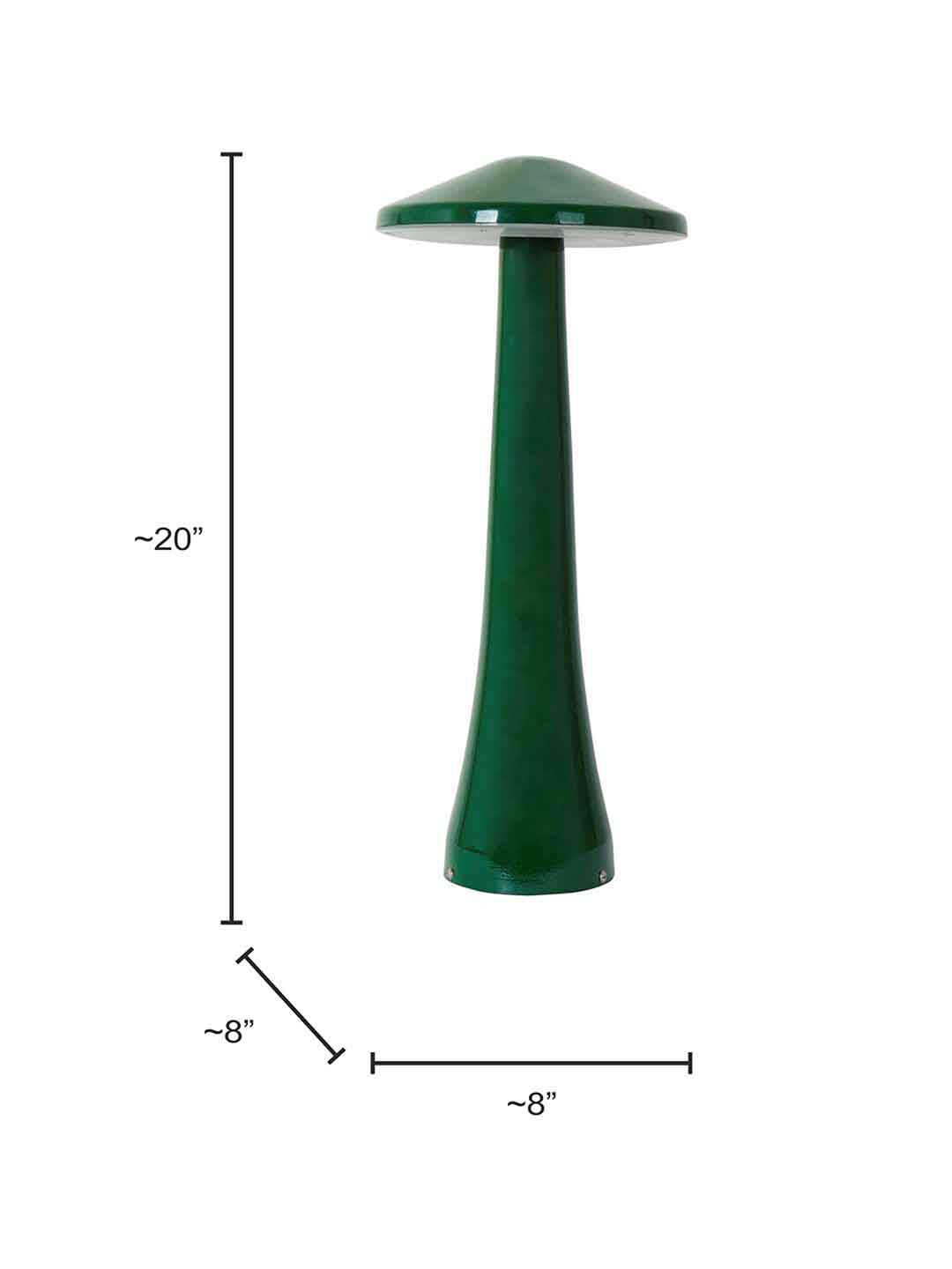 Functional Beauty: Illuminate Your Pathways with 20 Inch Green Mushroom 18W LED Bollard Light