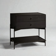 Warwick Metal Frame & Teak Wood Bedside
