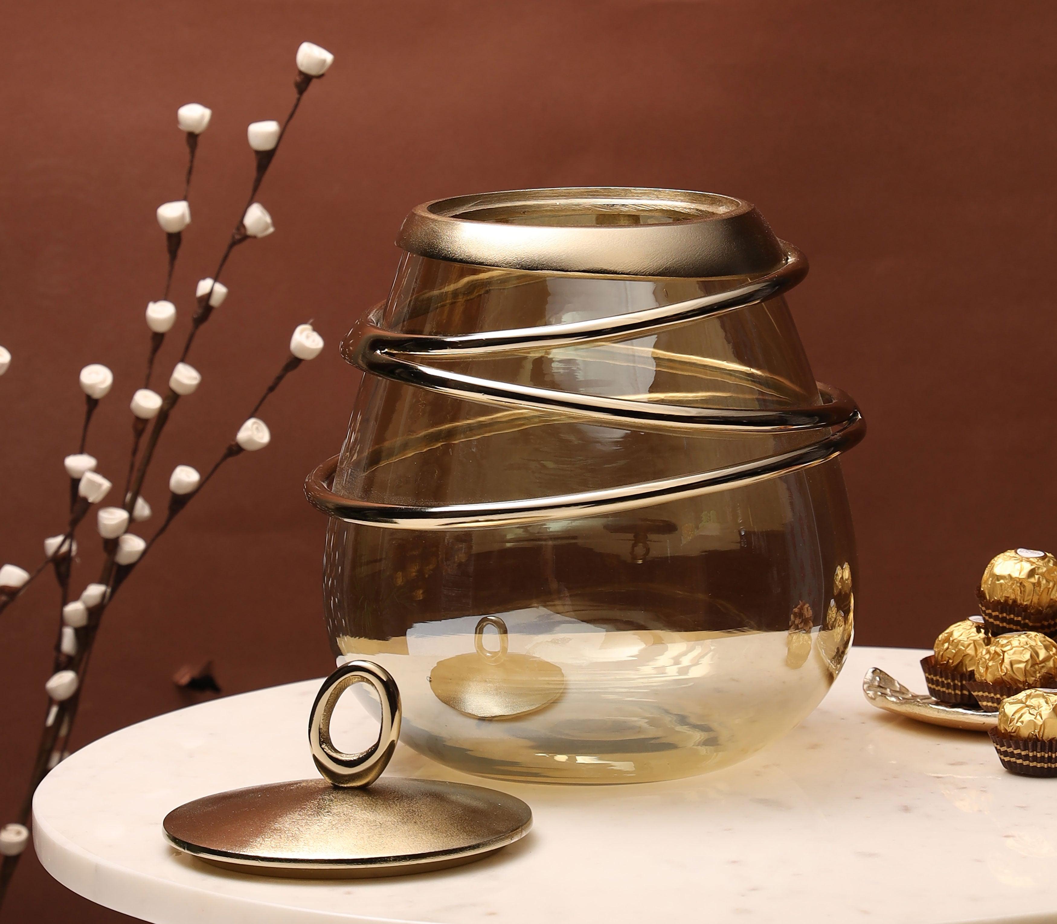 Resplendent Decorative Glass Jar