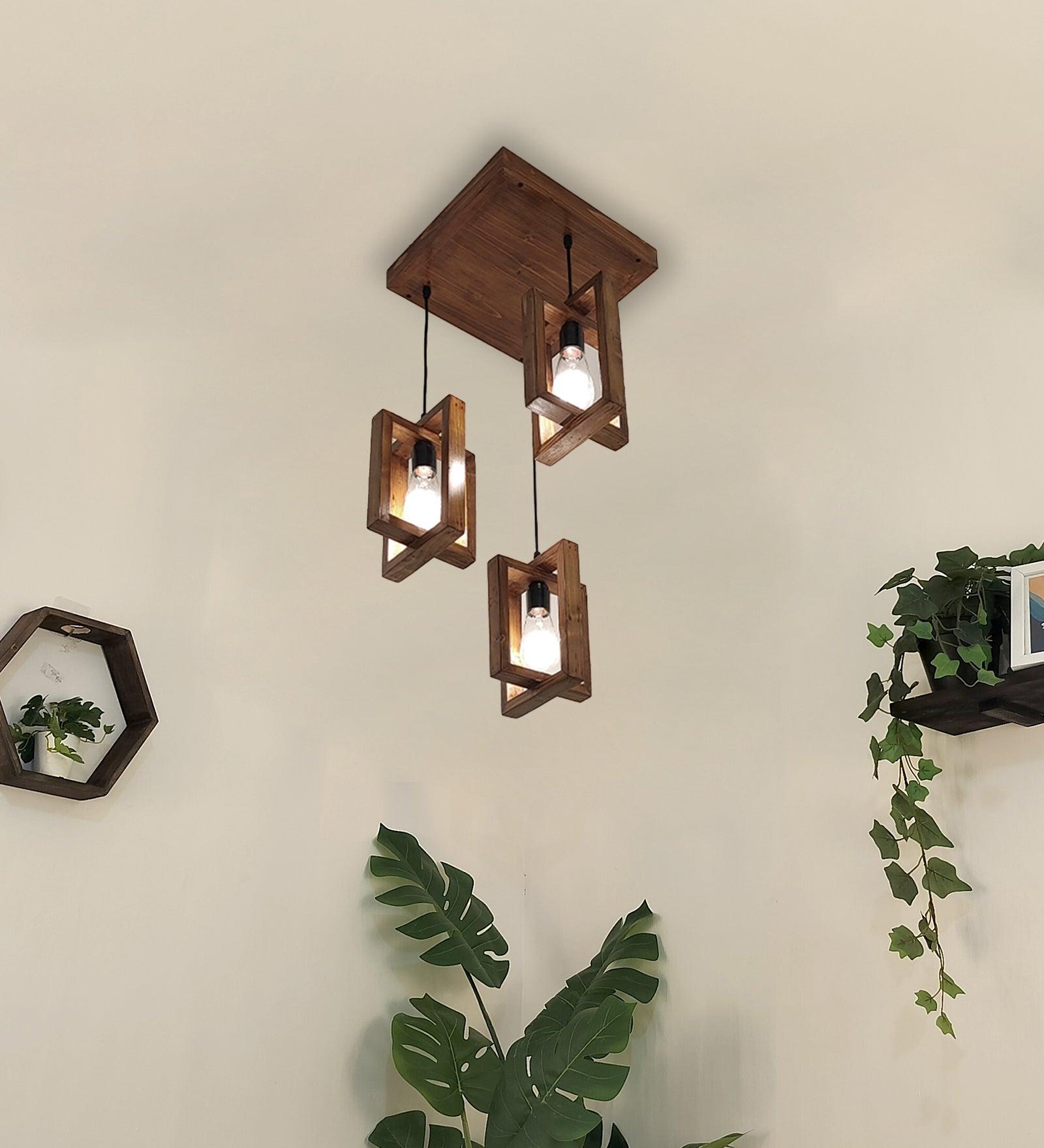 Gyro Brown Cluster Hanging Lamp
