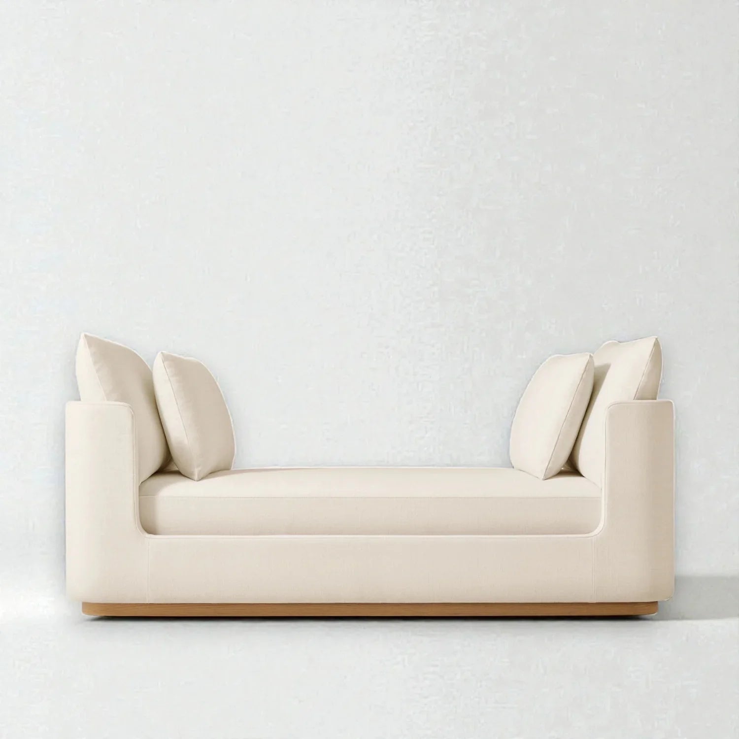 Dovaire Fabric Upholstery & Ash Wood Base Daybed/Chaise