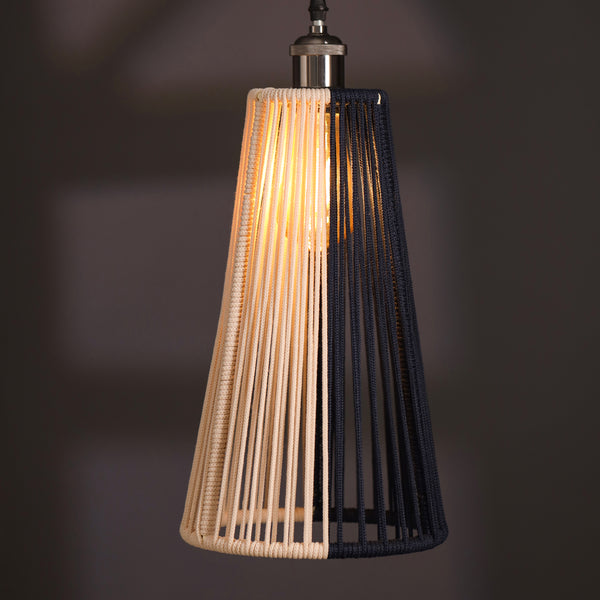Nevy Whisper Persian Blue And Natural Pendent Lamp