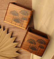 Compact Spoon Holder Cotton Teak